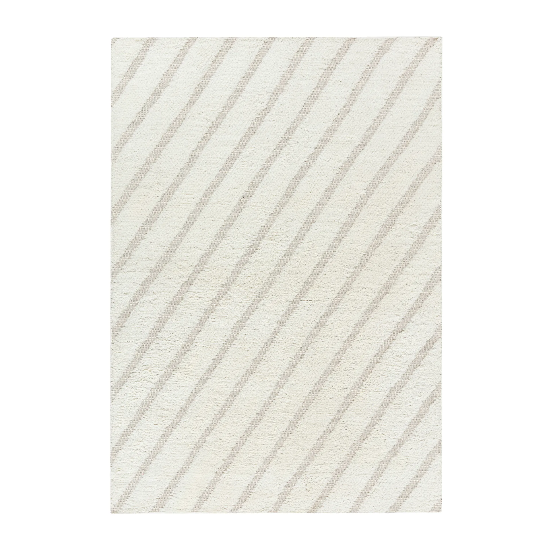 Cozy line wool carpet natural white, 200x300 cm Scandi Living