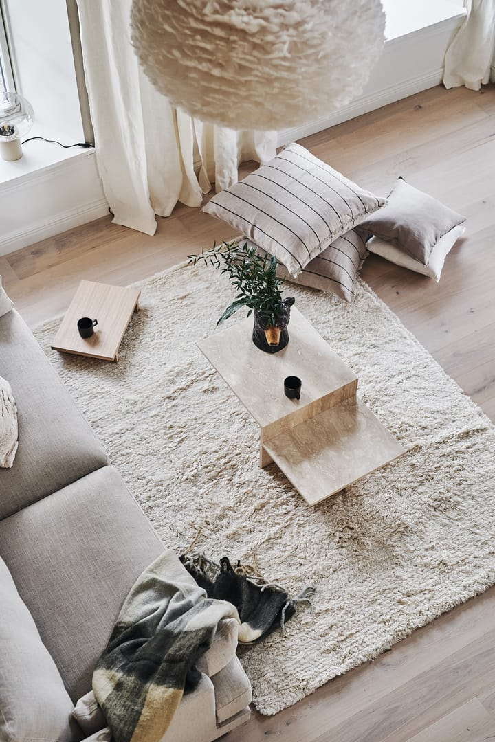 Cozy wool carpet natural white, 170x240 cm Scandi Living