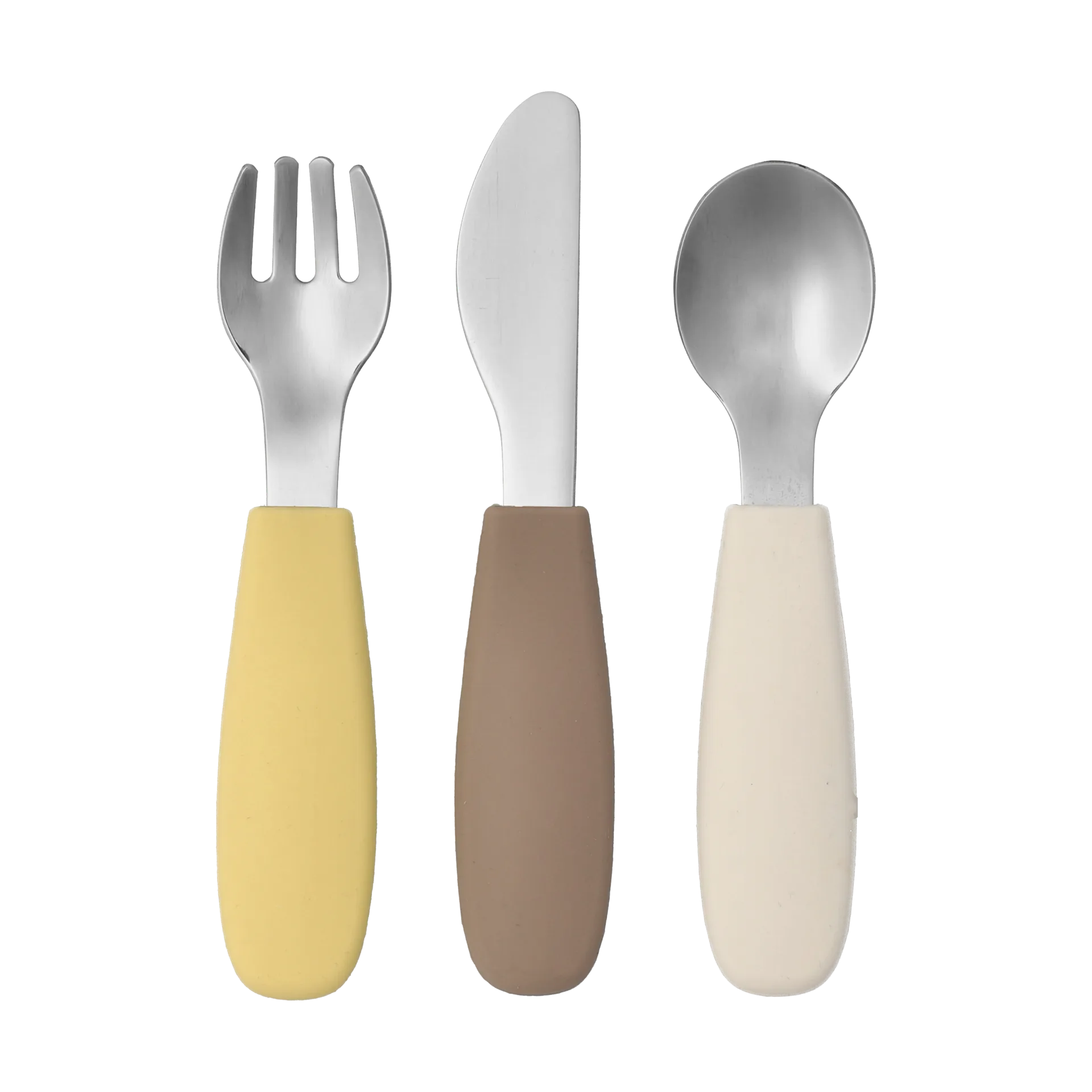 Dine cutlery set silicone 3 pieces, Taupe Scandi Living
