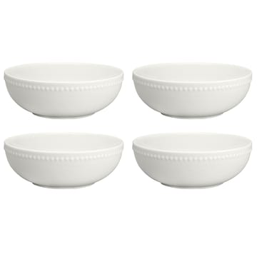 Dots breakfast bowl 60 cl 4-pack - Creamy white - Scandi Living