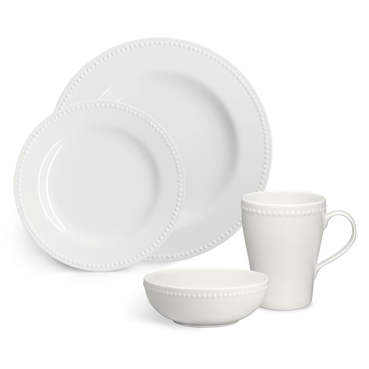 Dots breakfast bowl 60 cl 4-pack, Creamy white Scandi Living