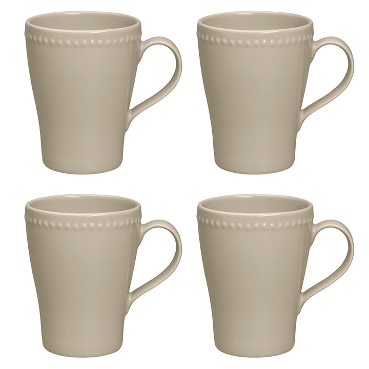 Dots mug 35 cl 4-pack - beige - Scandi Living