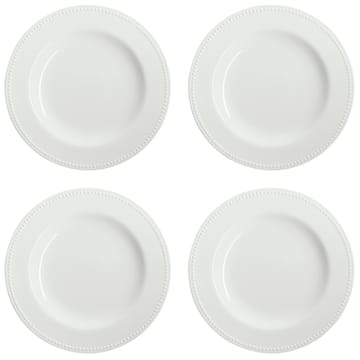 Dots plate 28 cm 4-pack - Creamy white - Scandi Living