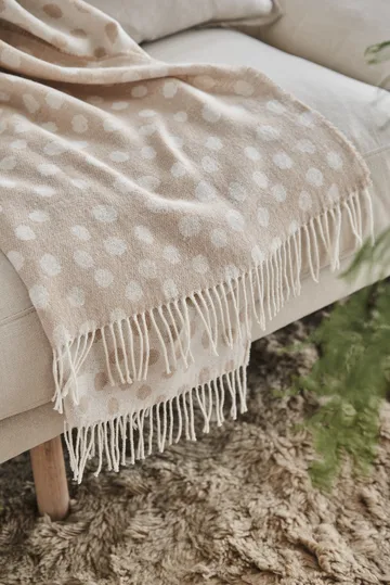 Droplets cotten throw 130x185 cm - Beige - Scandi Living