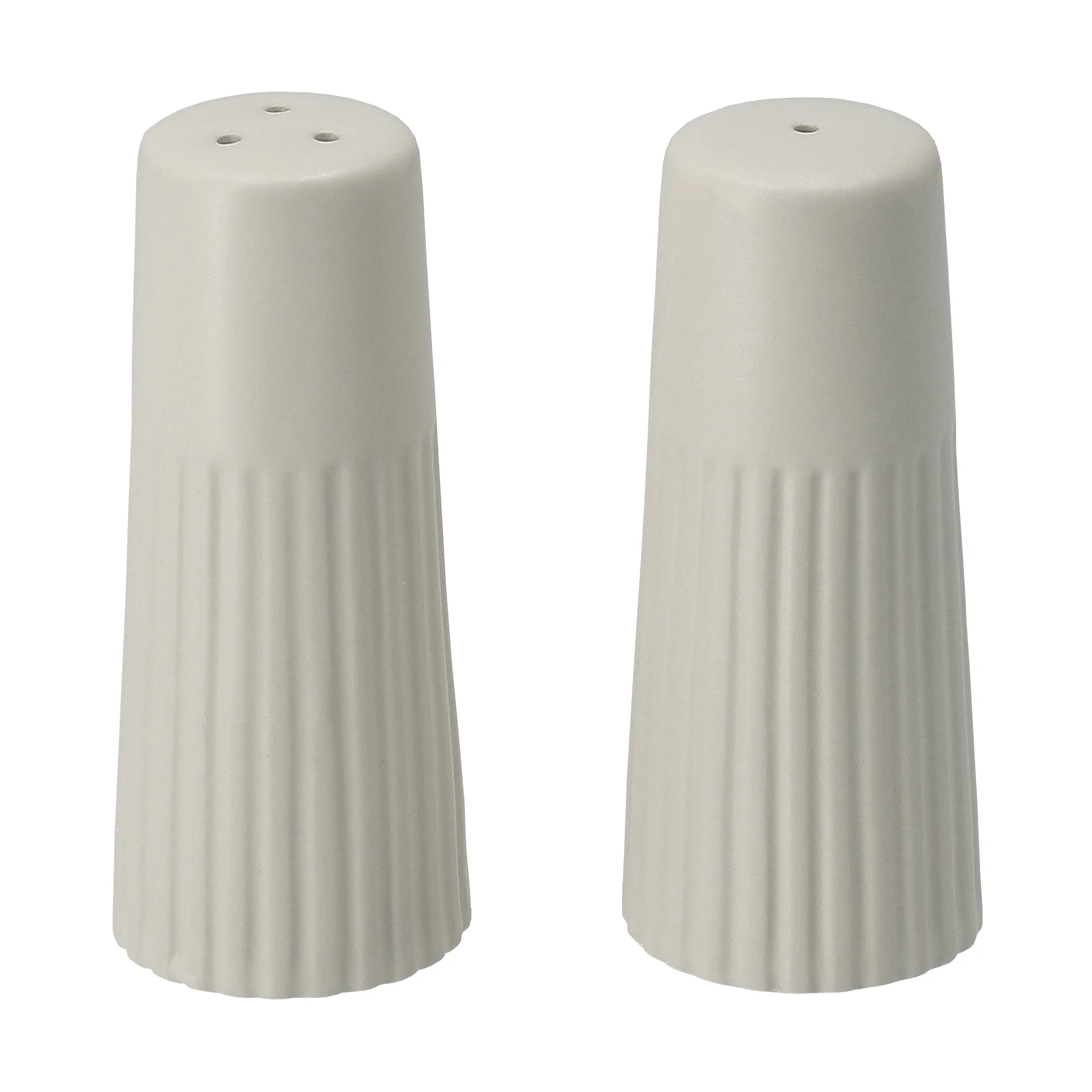 Edge salt & pepper shakers, 2 pieces, White, Ø3.8x8.7 cm Scandi Living