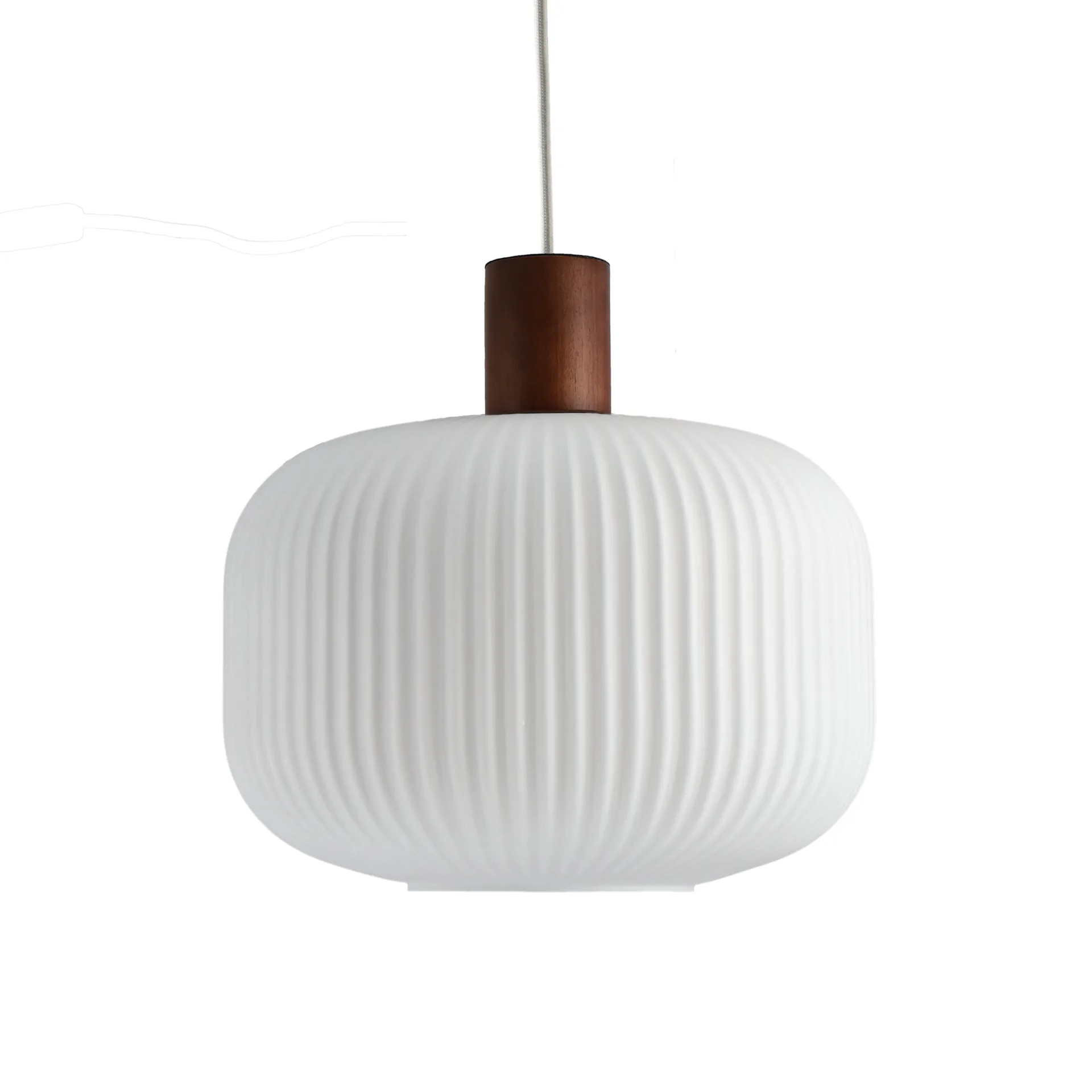 Fair ceiling lamp Ø30 cm, Frosted glass-dark stained ash Scandi Living