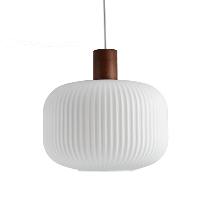 Fair ceiling lamp Ø30 cm, Frosted glass-dark stained ash Scandi Living