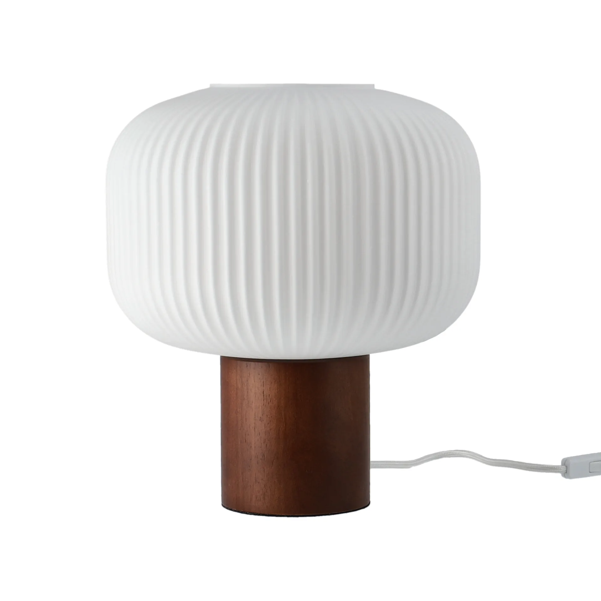 Fair table lamp 34.5 cm, Frosted glass-dark stained ash Scandi Living