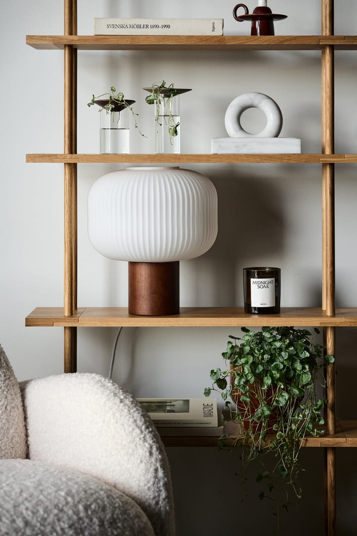 Fair table lamp 34.5 cm, Frosted glass-dark stained ash Scandi Living