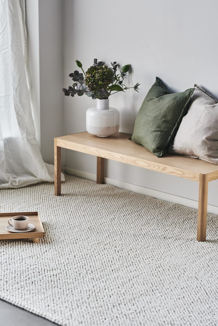 Flock wool rug natural white, 170x240 cm Scandi Living