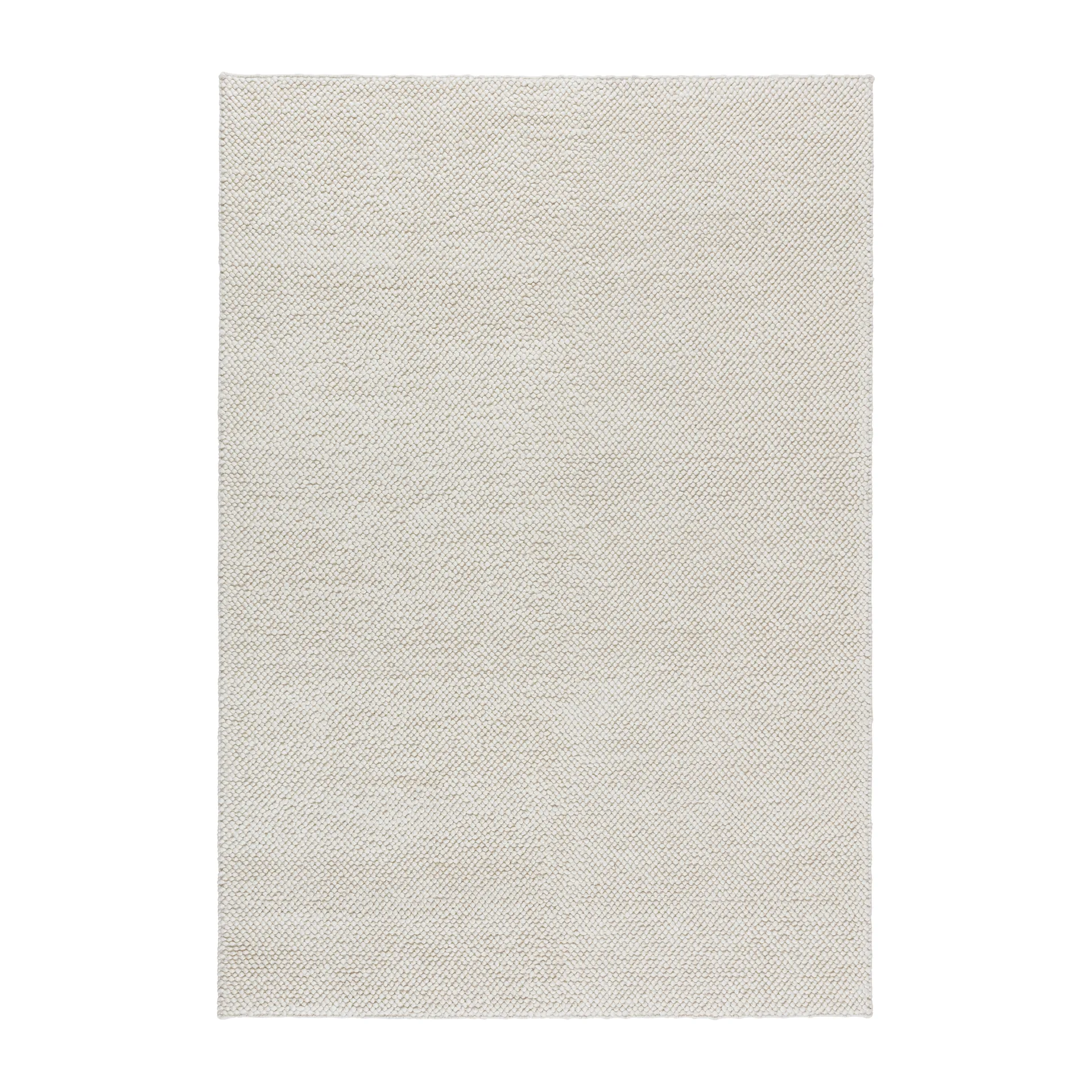 Flock wool rug natural white, 200x300 cm Scandi Living