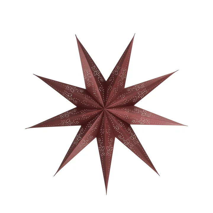 Folk advent star - Burgundy, Ø60 cm - Scandi Living