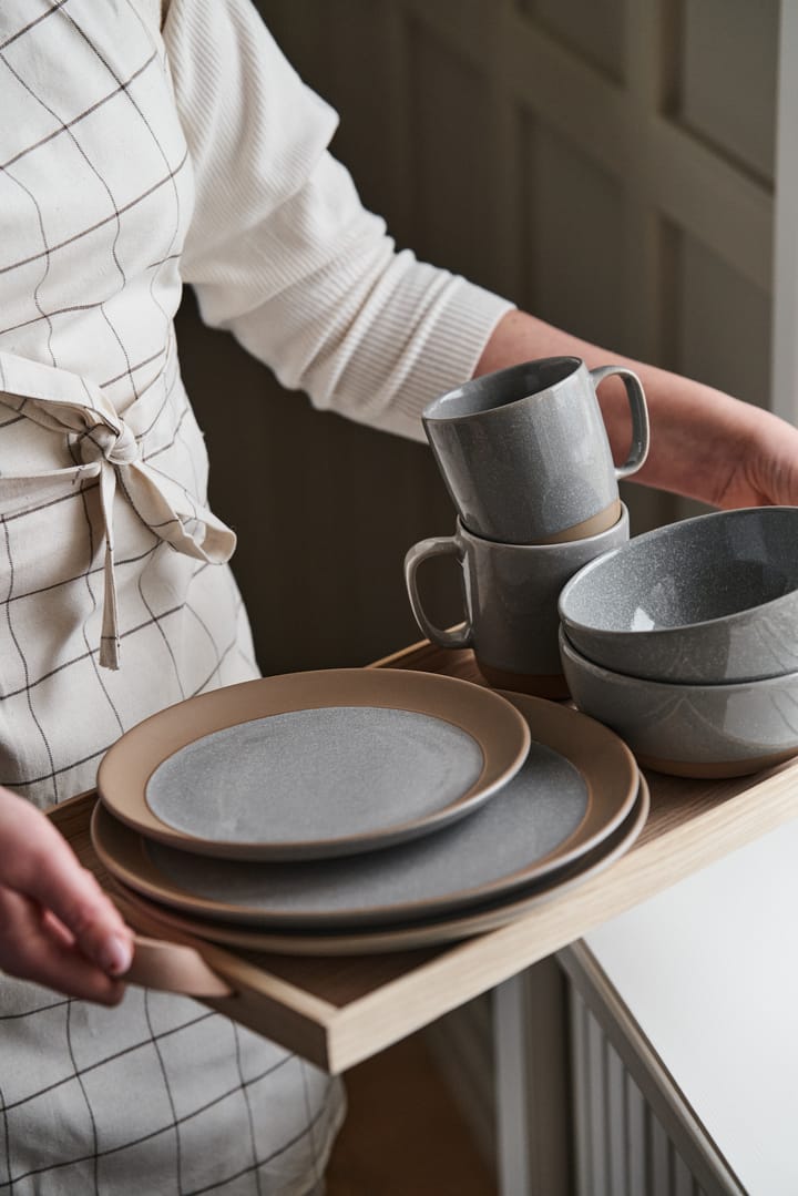 Fossil small plate Ø21 cm, Grey Scandi Living