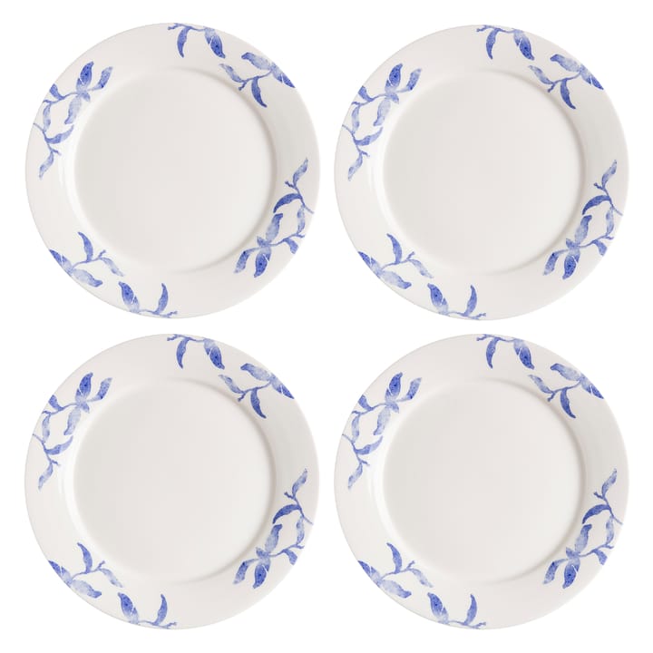 Havspil plate 28 cm 4-pack - blue-white - Scandi Living