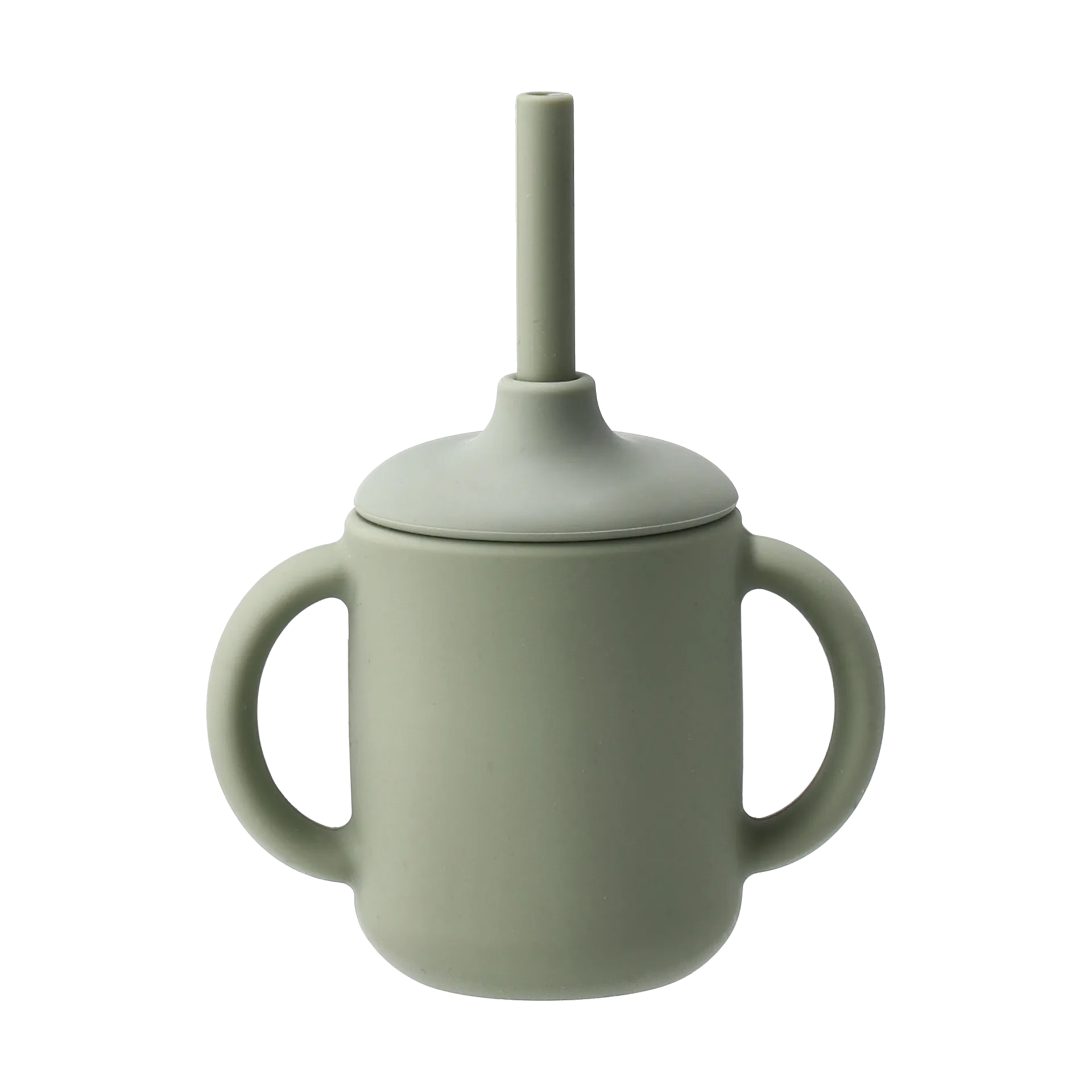 Idun mug with silicone straw 120 ml, Green Scandi Living