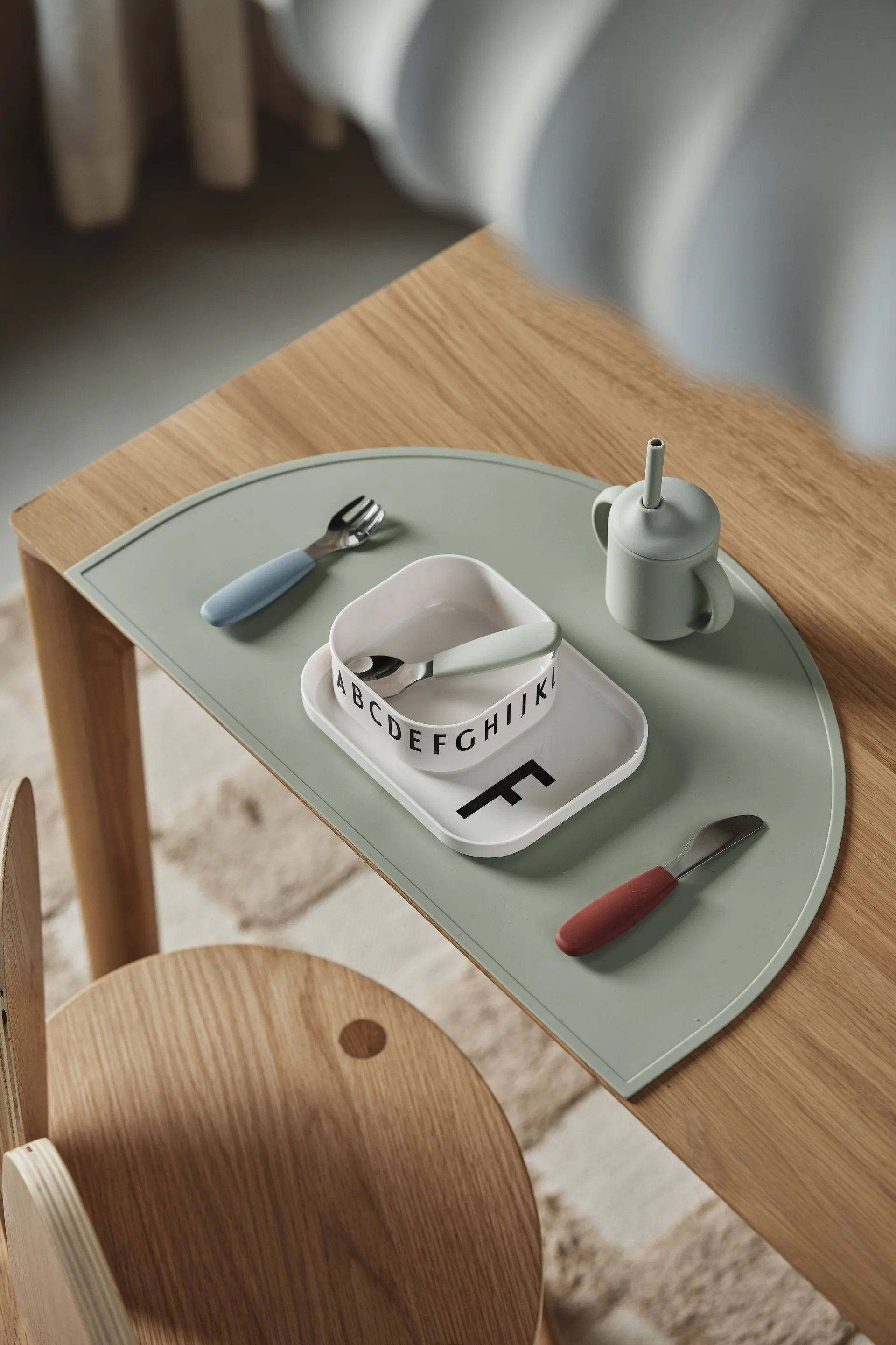 Idun mug with silicone straw 120 ml, Green Scandi Living