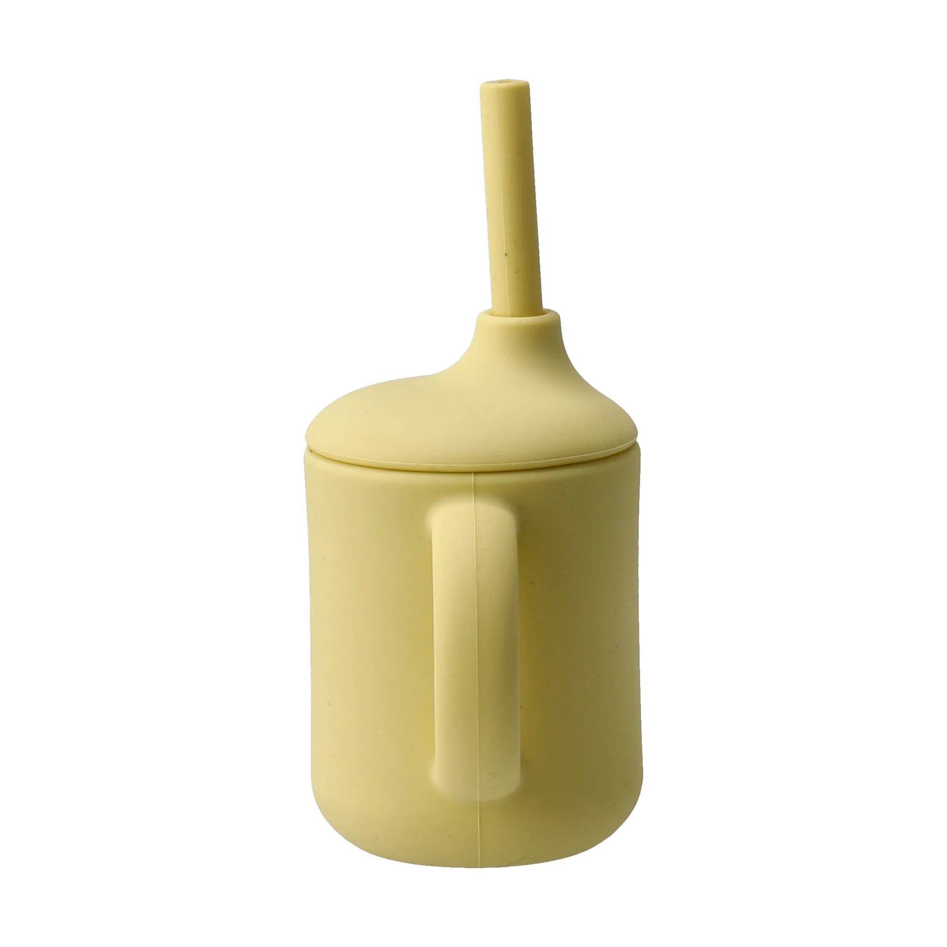 Idun mug with silicone straw 120 ml, Lemon Scandi Living