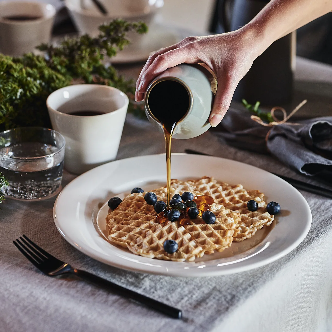 Kalk dinnerware set 16 pieces - White Scandi Living