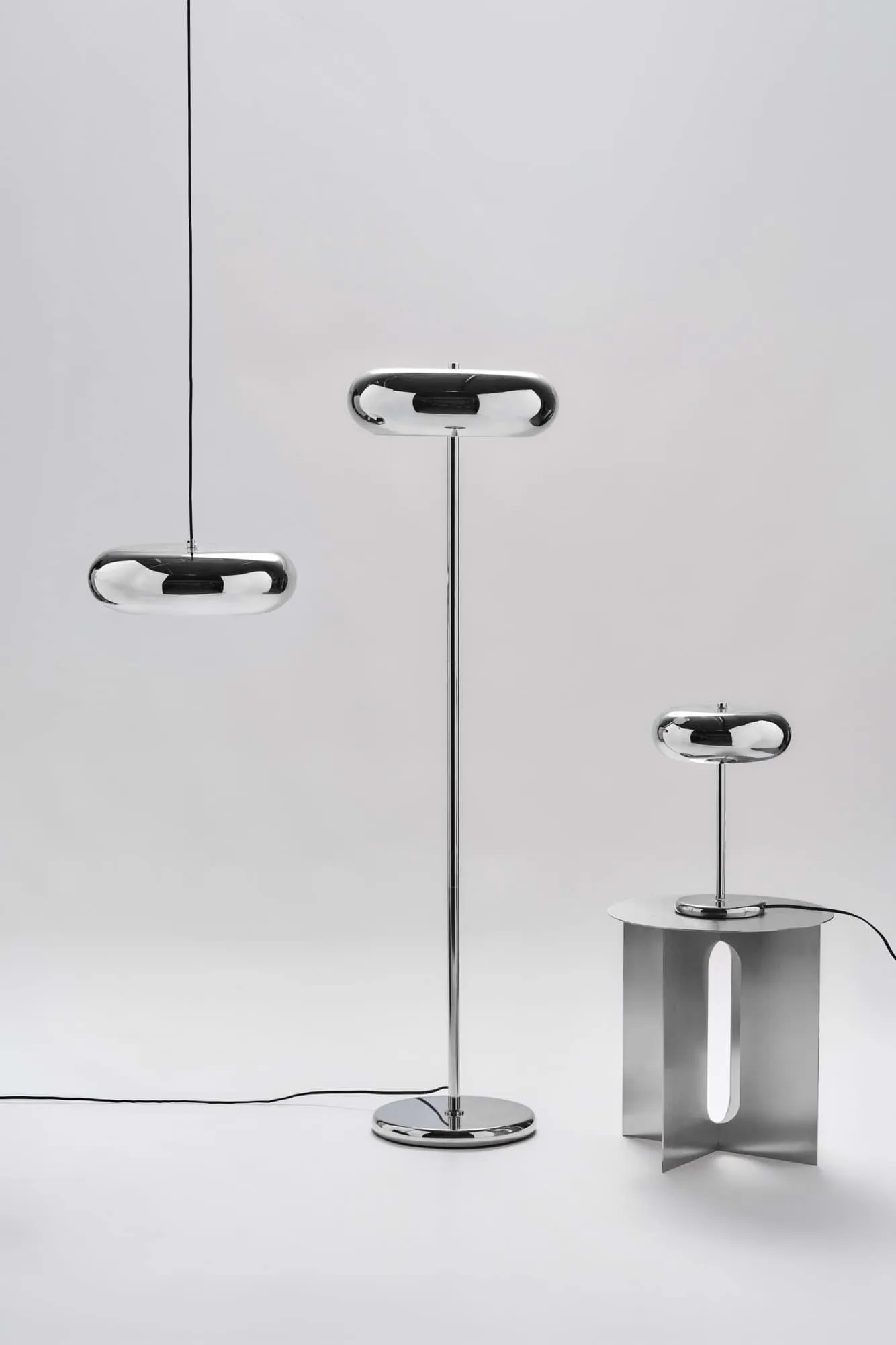 Mono table lamp, Chrome, 38 cm Scandi Living