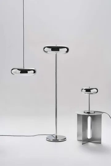 Mono table lamp - Chrome, 38 cm - Scandi Living