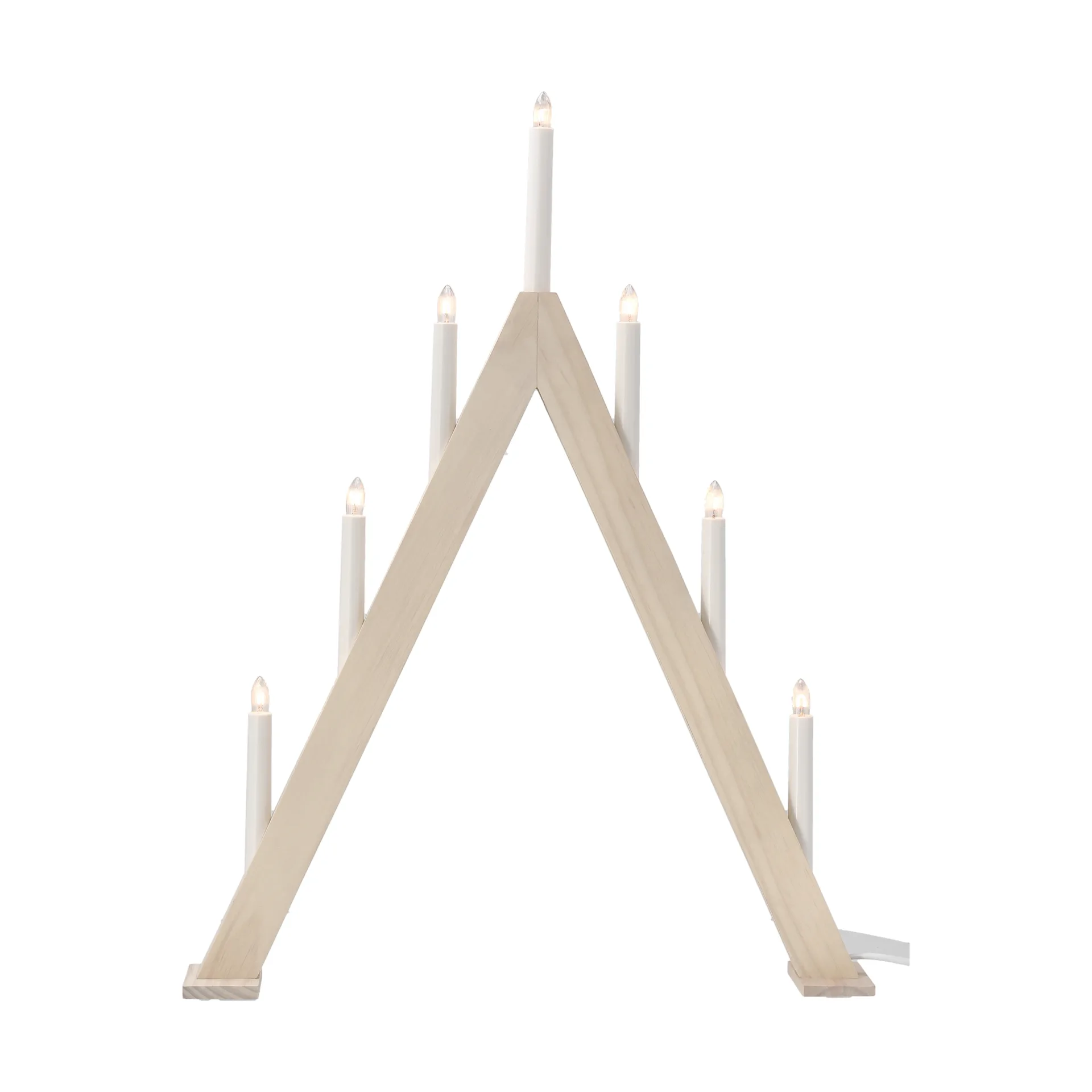 Nord advent candelabra 60 cm, White stained Scandi Living