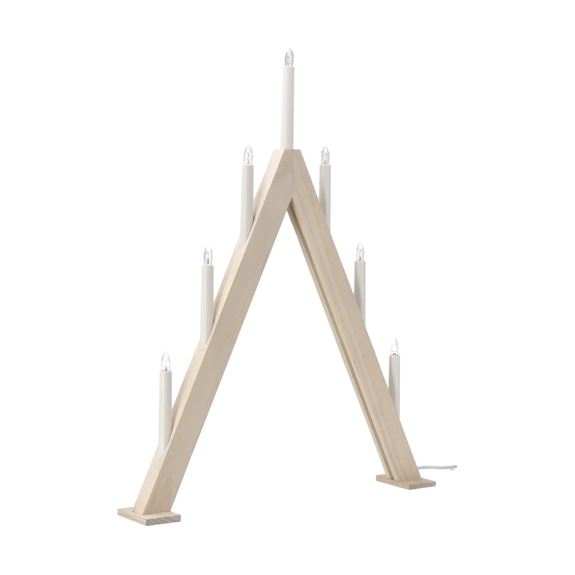 Nord advent candelabra 60 cm, White stained Scandi Living