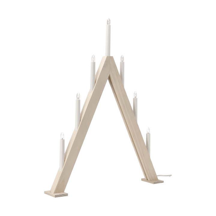 Nord advent candelabra 60 cm, White stained Scandi Living