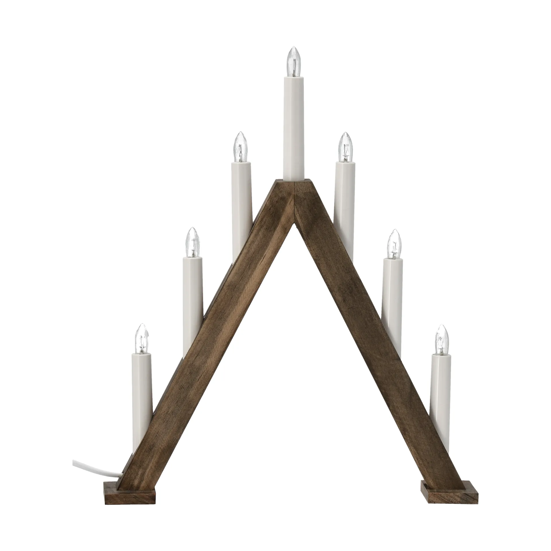 Nord advent candlestick 40 cm, Dark stained Scandi Living