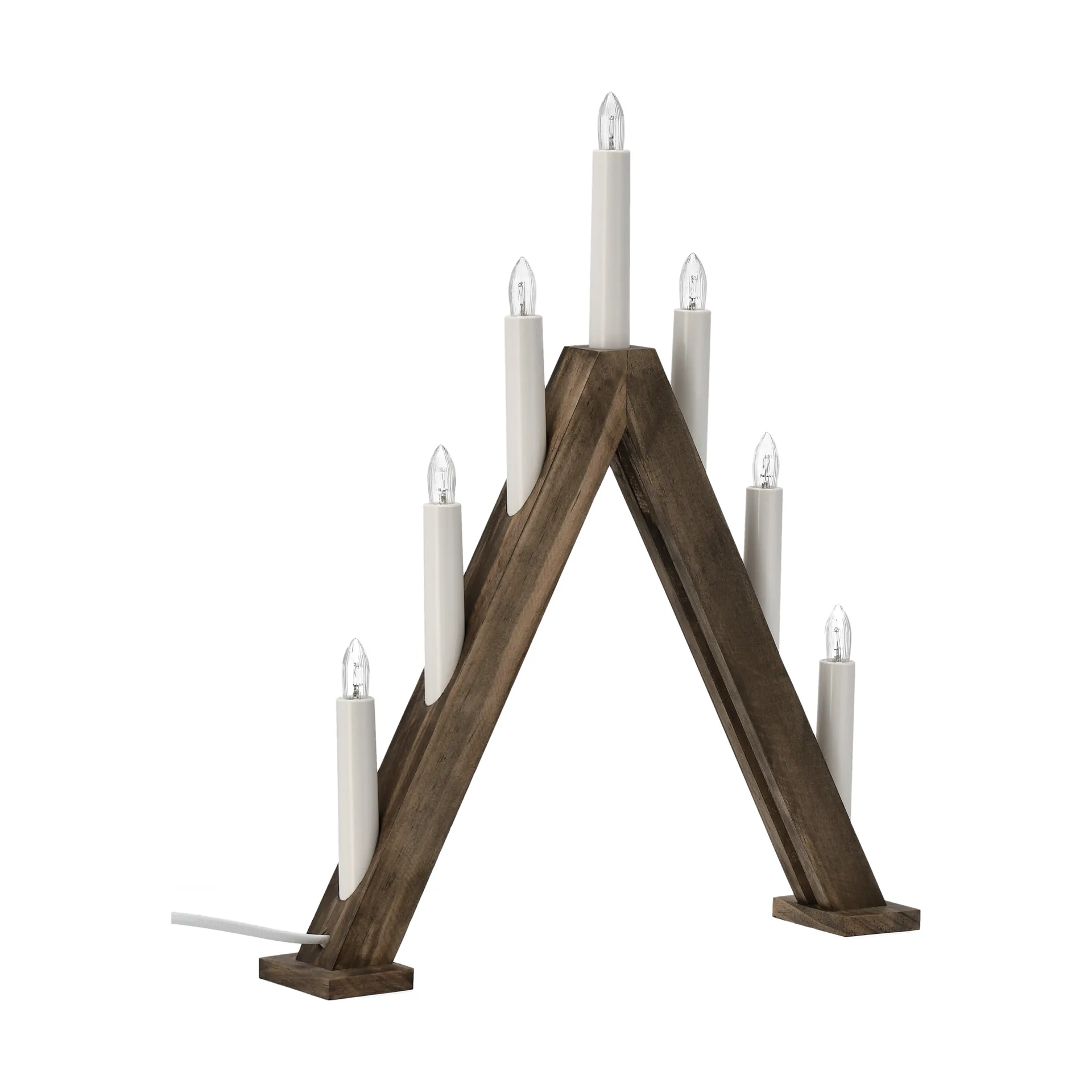 Nord advent candlestick 40 cm, Dark stained Scandi Living