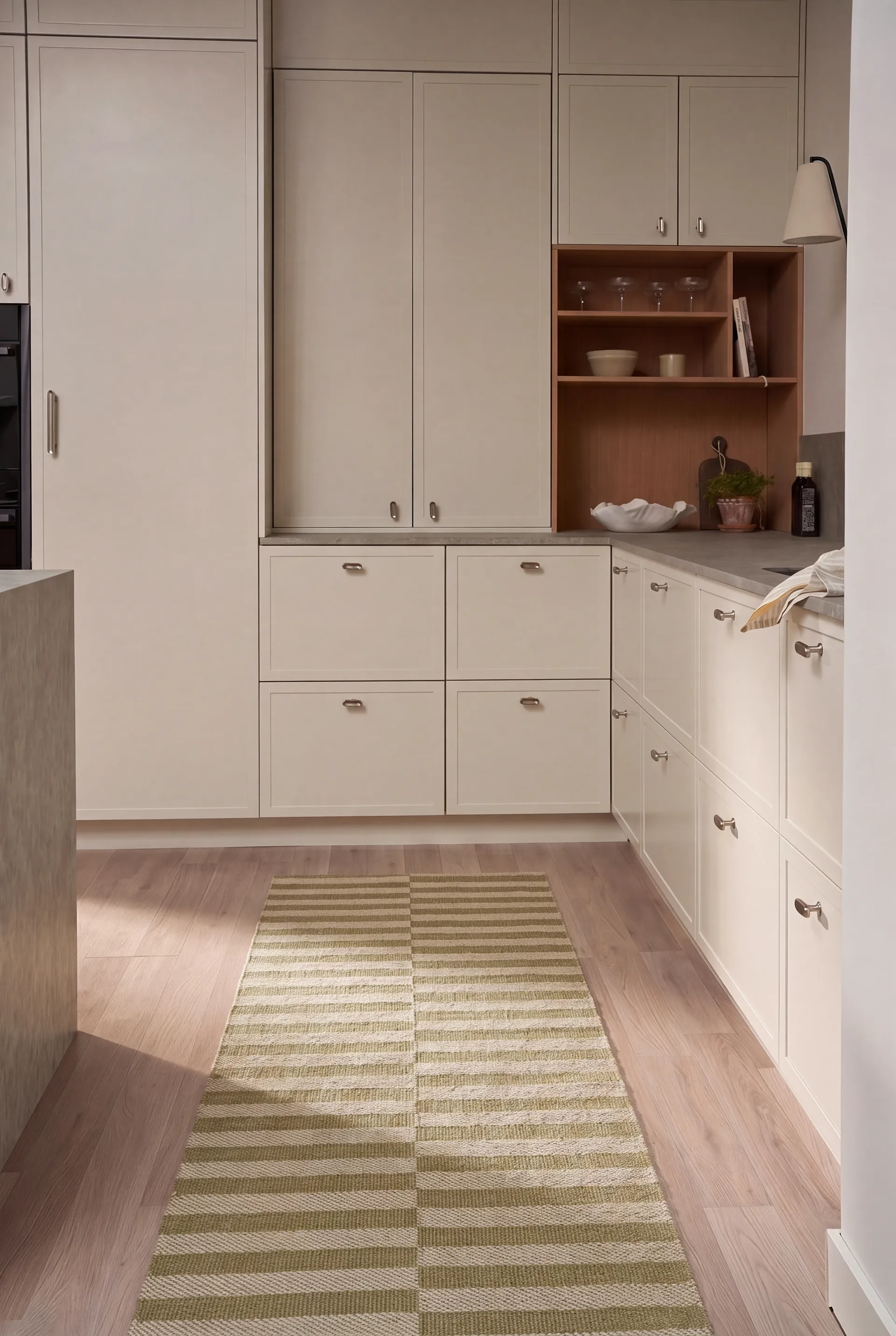 Path runner rug, Olive green, 70x250 cm Scandi Living