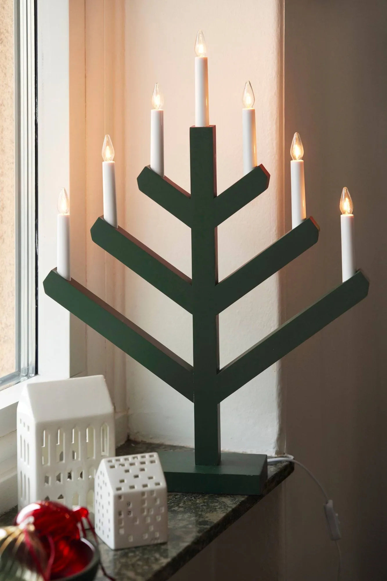 Pine advent candle 62 cm, Green Scandi Living