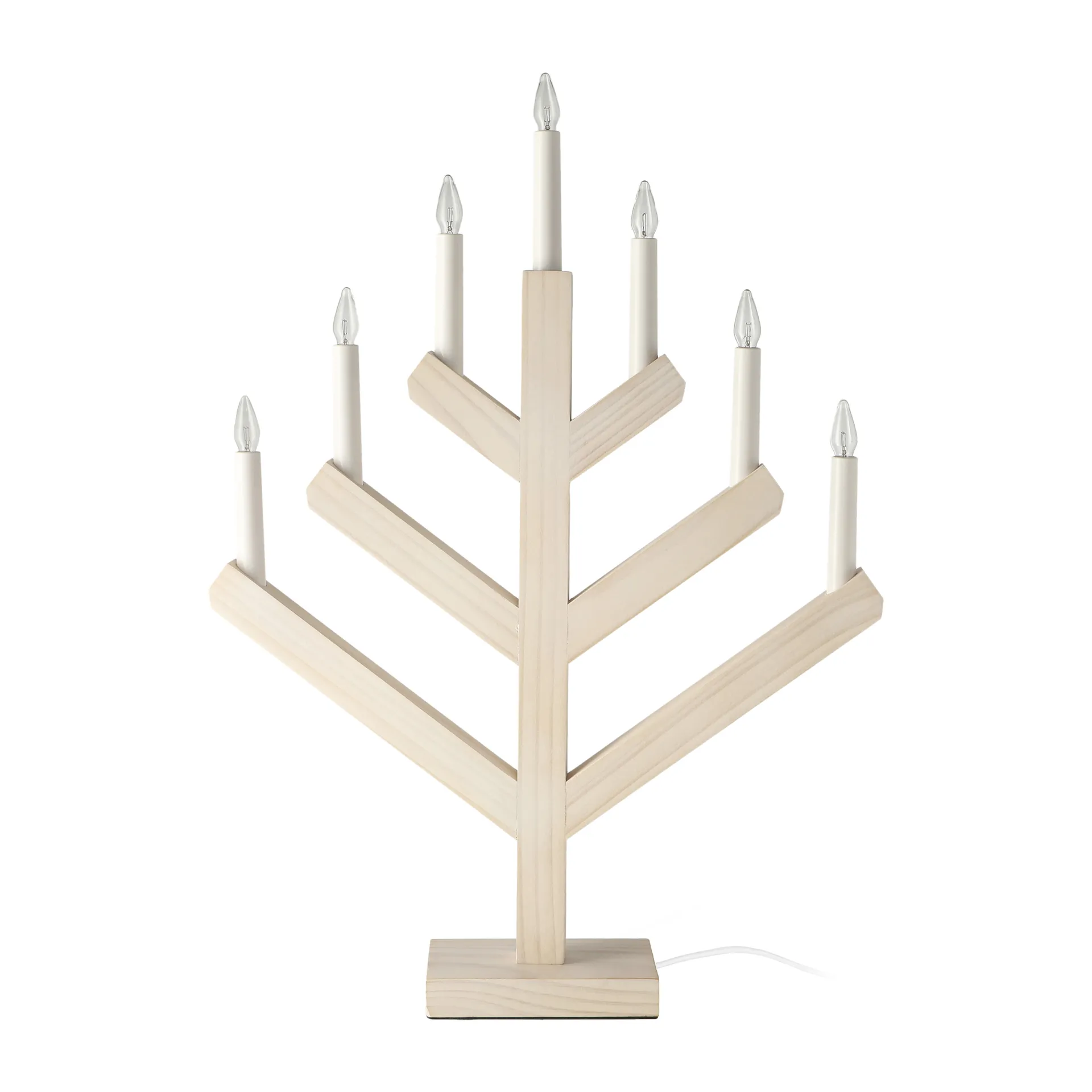 Pine advent candle 62 cm, white washed Scandi Living