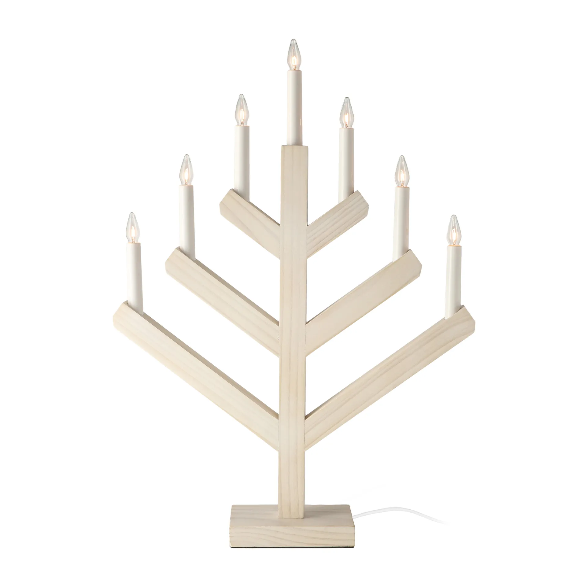 Pine advent candle 62 cm, white washed Scandi Living