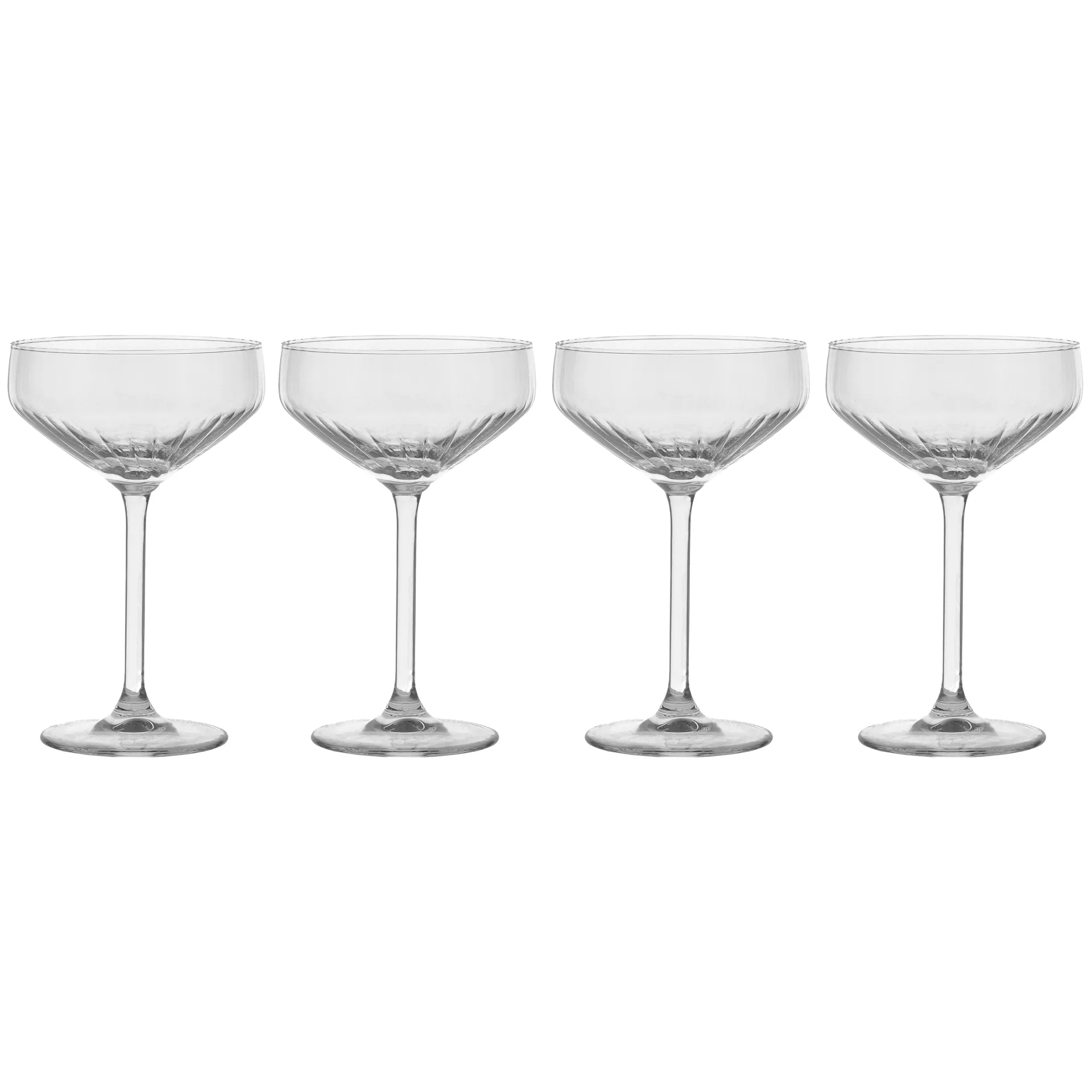 Pristine champagne coupe glass 29 cl 4-pack, Clear Scandi Living