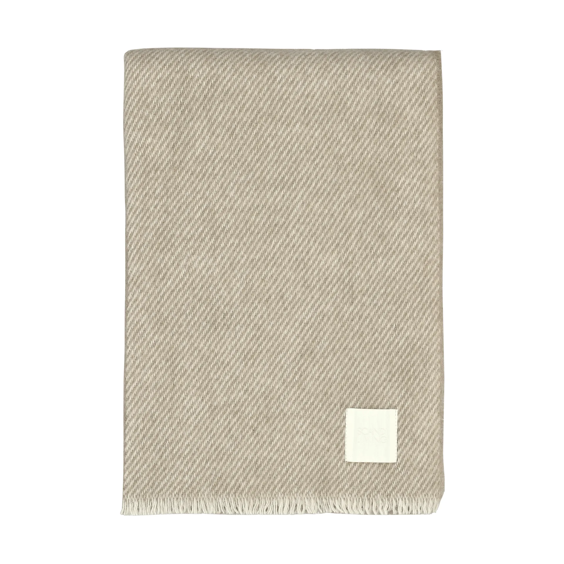 Row wool throw, Beige, 120x185 cm Scandi Living