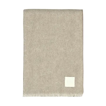 Row wool throw - Beige, 120x185 cm - Scandi Living