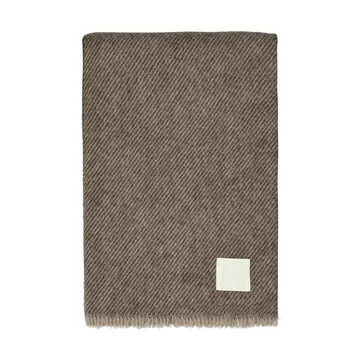 Row wool throw - Brown, 120x185 cm - Scandi Living