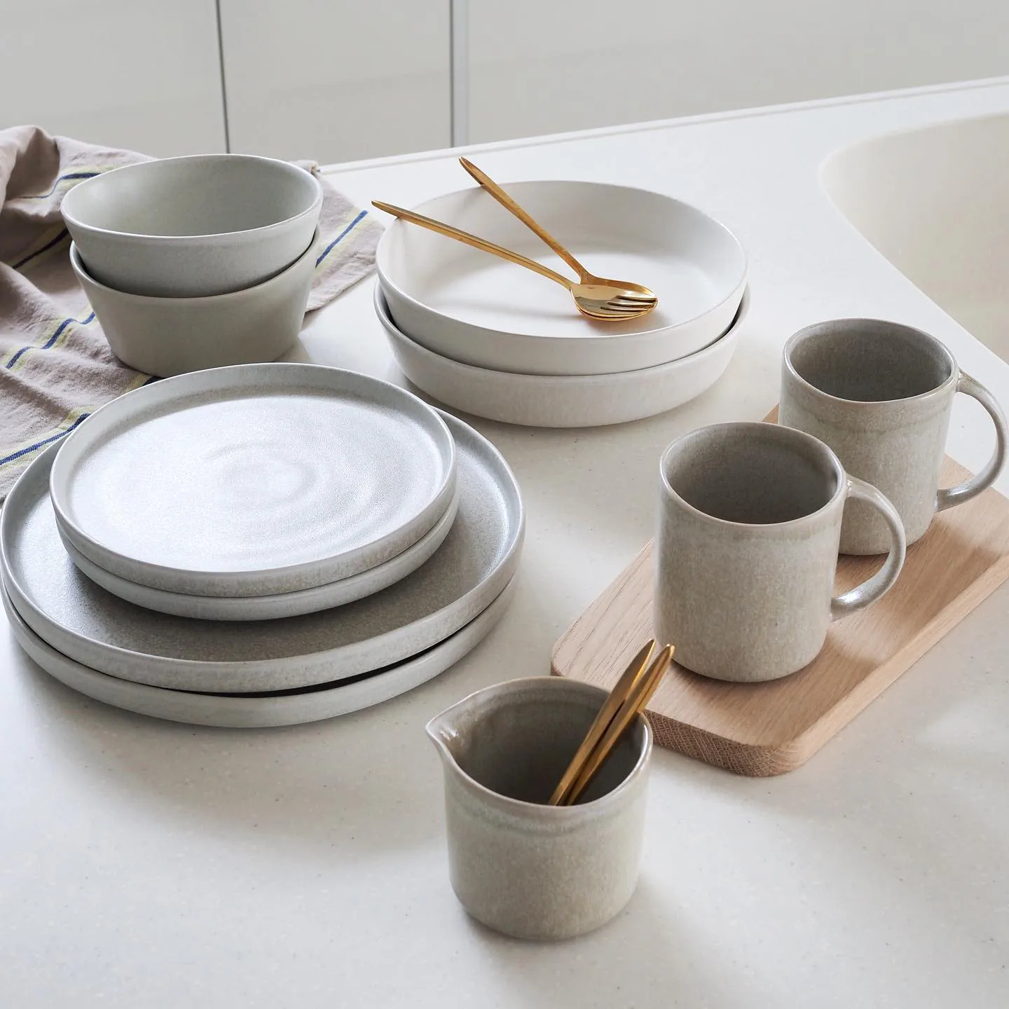 Sandsbro dinner plate light grey, Ø26 cm, 4-pack,  Scandi Living