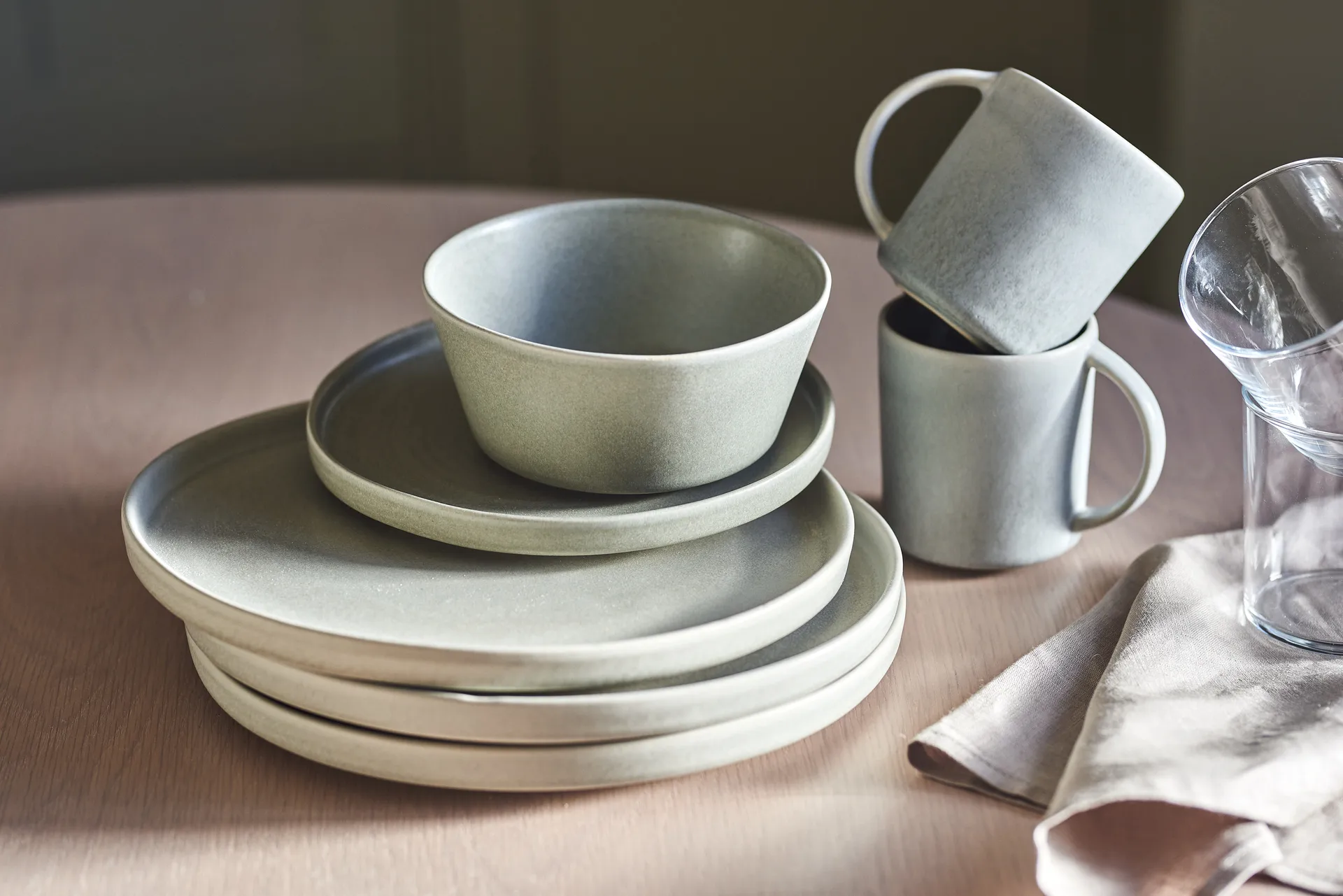 Sandsbro dinner plate light grey, Ø26 cm, 6-pack Scandi Living