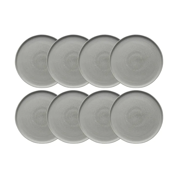Sandsbro dinner plate light grey, Ø26 cm, 8-pack - Scandi Living