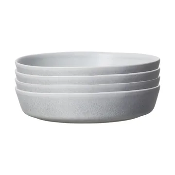 Sandsbro pasta plate light grey, Ø23 cm, 4-pack - Scandi Living