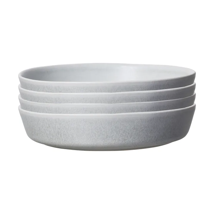Sandsbro pasta plate light grey, Ø23 cm, 4-pack - Scandi Living