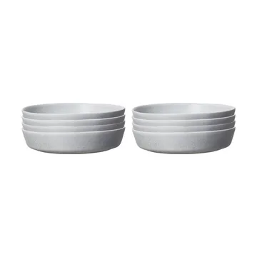 Sandsbro pasta plate light grey, Ø23 cm, 6-pack - Scandi Living