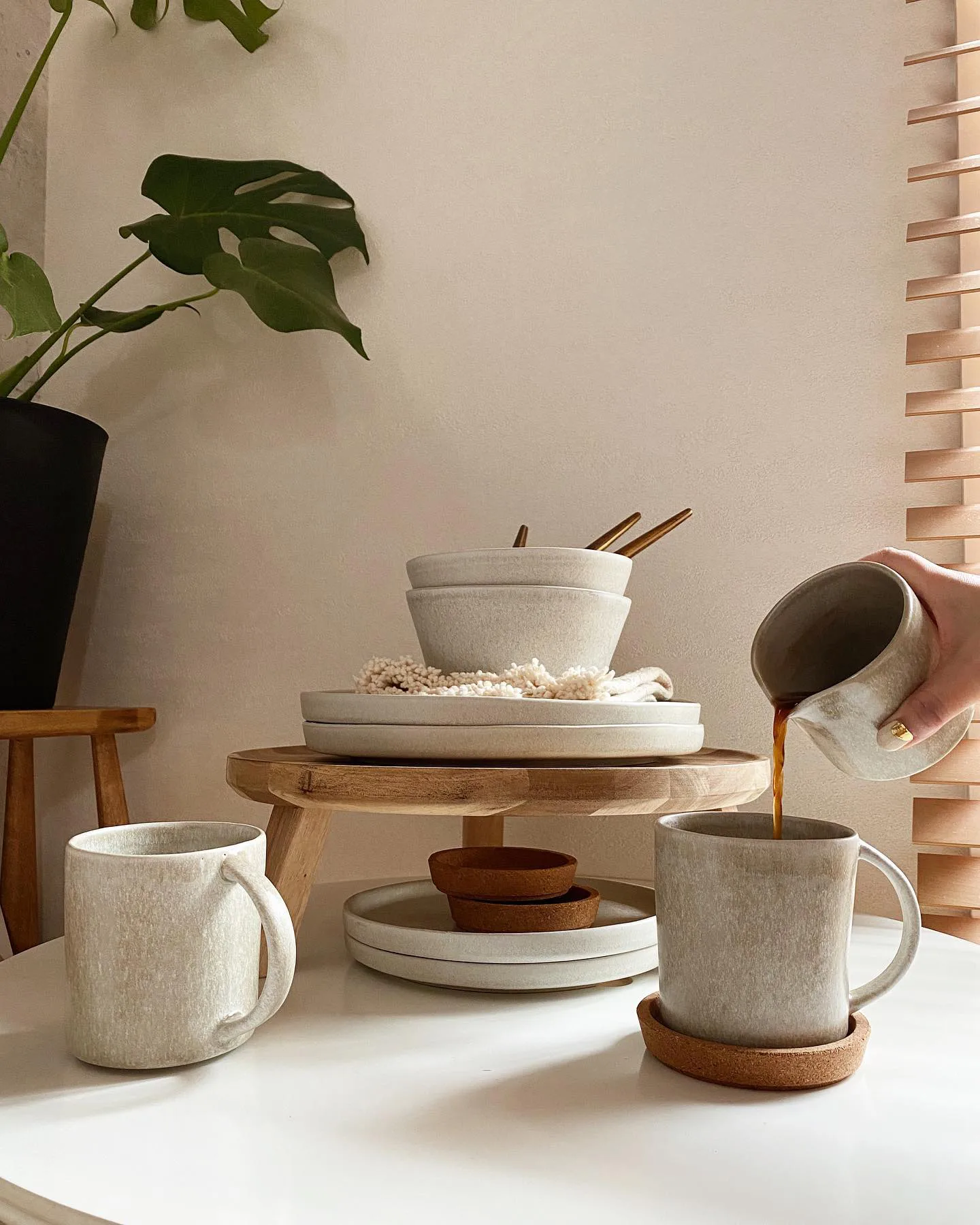 Sandsbro pasta plate light grey, Ø23 cm, 6-pack Scandi Living