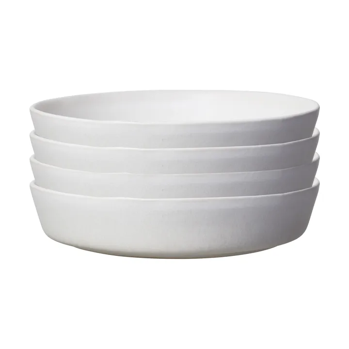 Sandsbro pasta plate offwhite, Ø23 cm, 4-pack - Scandi Living