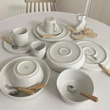 Sandsbro pasta plate offwhite, Ø23 cm, 6-pack - Scandi Living