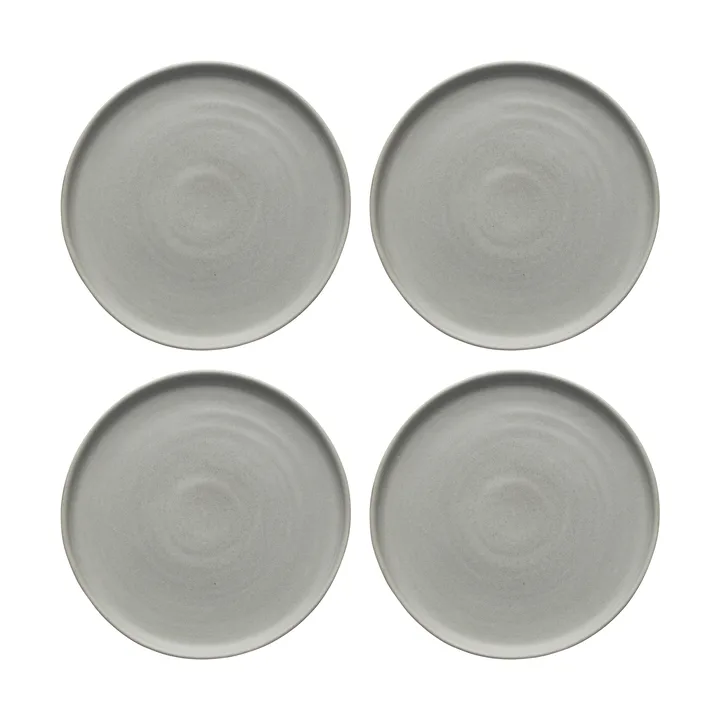 Sandsbro small plate light grey, Ø20 cm, 4-pack - Scandi Living