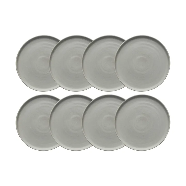 Sandsbro small plate light grey, Ø20 cm, 8-pack - Scandi Living