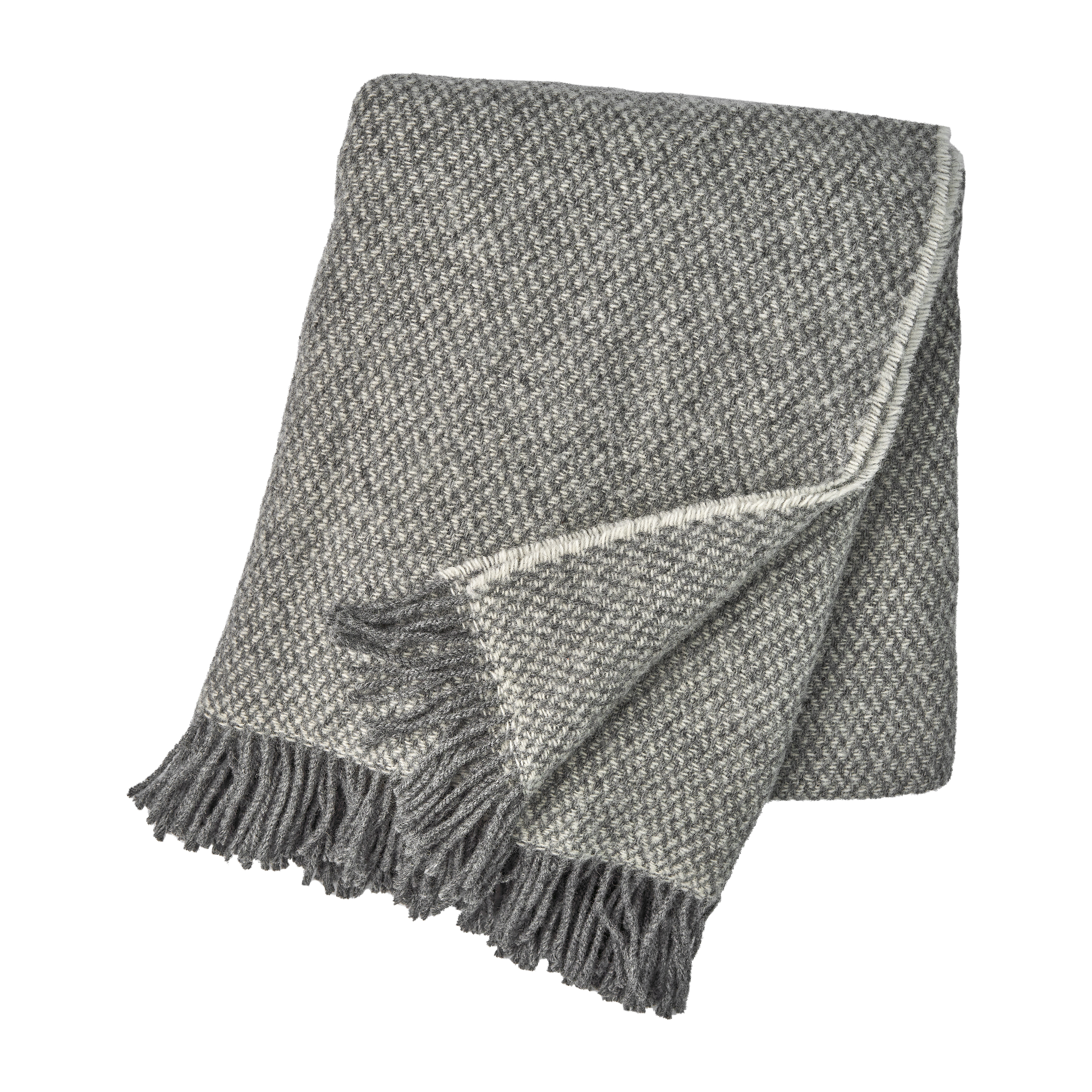 ARVO wool blanket    130x180+fringes グレー Sandstone wool throw 130x180 cm - Scandi Living | KitchenTime