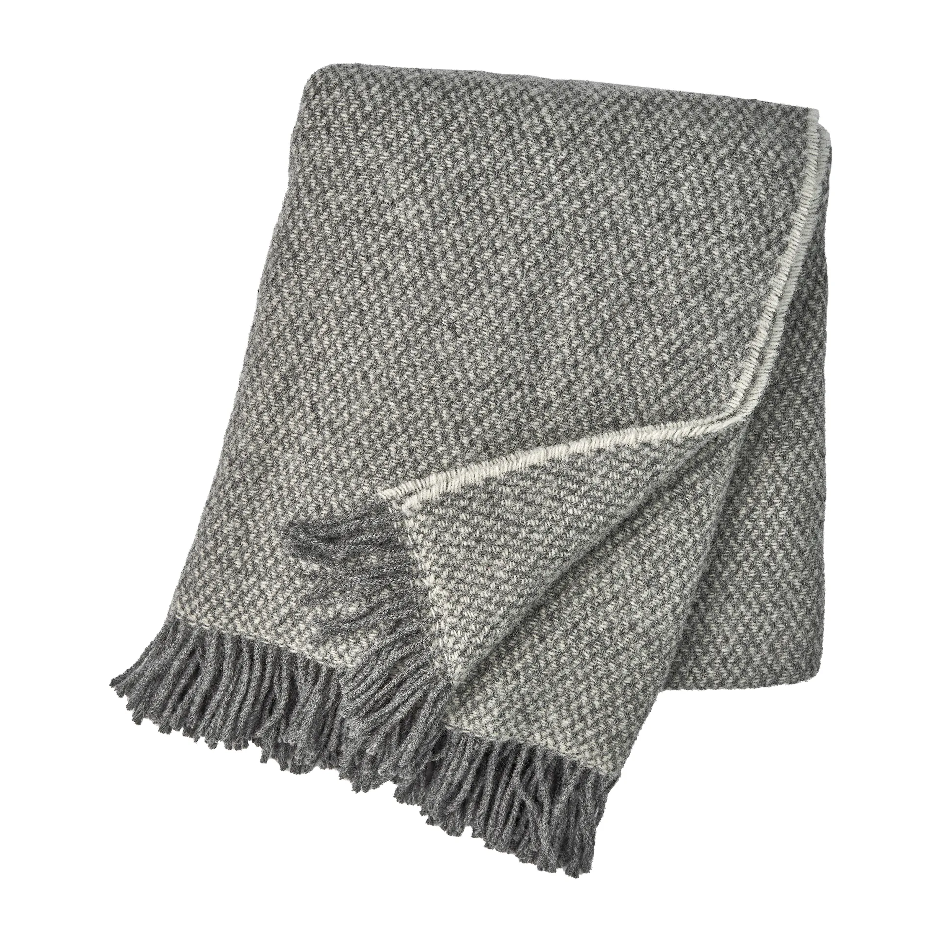 Sandstone wool throw 130x180 cm, grey Scandi Living